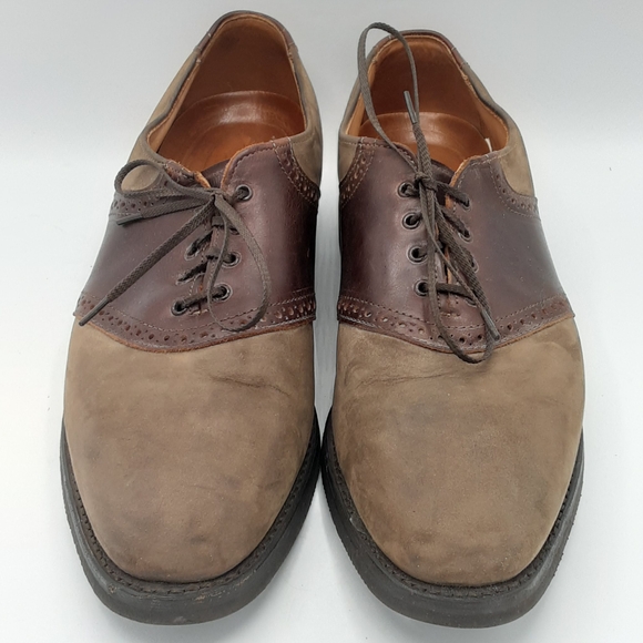 Allen Edmonds Oxford Saddle Leather Suede Lace Up Shoes. main image 10